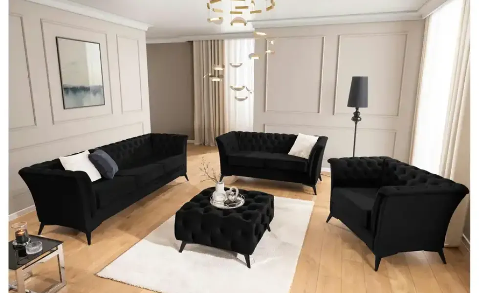 S-STYLE Chesterfield Polstergarnitur 3+1 Wilhelm