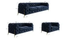 S-STYLE Chesterfield Polstergarnitur 3+2+1 Natalie