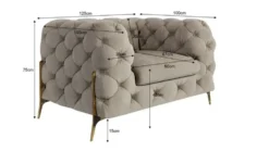 S-STYLE Chesterfield Sessel Natalie