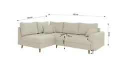 S-STYLE Ecksofa mit Hocker Maya
