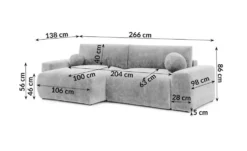S-STYLE Ecksofa mit Schlaffunktion Puffy