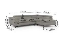 S-STYLE Ecksofa mit Schlaffunktion Bonnie
