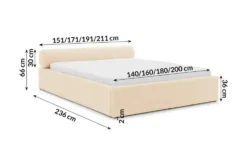 S-STYLE Polsterbett Josy