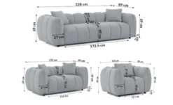 S-STYLE Polstergarnitur 2+1 Nubira