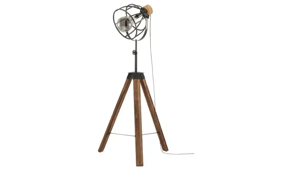 Stehleuchte, 1-flammig, Holz/Metall