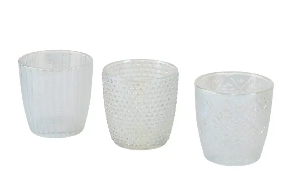 Teelichtglas, sortiert