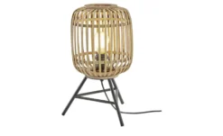 Tischleuchte, 1-flammig, Bambusschirm Woven