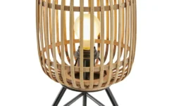 Tischleuchte, 1-flammig, Bambusschirm Woven