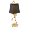 Tischleuchte, 1-flammig `Flamingo`schwarz/goldfarbig