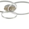 Trio LED Deckenleuchte, Nickel 3 Ringe
