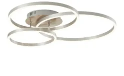 Trio LED Deckenleuchte, Nickel 3 Ringe