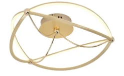 Trio LED-Deckenleuchte, messing-matt, geschwungen ´groß´ Charivari