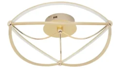 Trio LED-Deckenleuchte, messing-matt, geschwungen ´groß´ Charivari