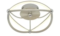 Trio LED-Deckenleuchte, Nickel-matt, geschwungen Charivari
