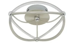 Trio LED-Deckenleuchte, Nickel-matt, geschwungen Charivari