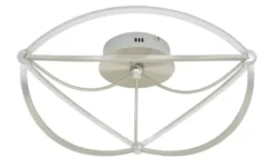 Trio LED-Deckenleuchte, Nickel-matt, geschwungen Charivari