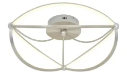 Trio LED-Deckenleuchte, Nickel-matt, geschwungen Charivari