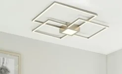 Trio LED-Deckenleuchte Nickel matt