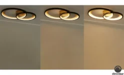 Trio LED-Deckenleuchte schwarz/goldfarben