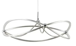 Trio LED-Pendelleuchte Nickel-matt geschwungen Charivari