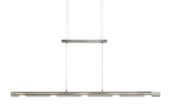 Trio LED-Pendelleuchte, nickel matt mit Dimmer