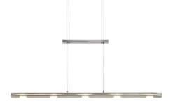 Trio LED-Pendelleuchte, nickel matt mit Dimmer