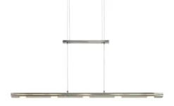 Trio LED-Pendelleuchte, nickel matt mit Dimmer