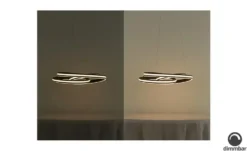 Trio LED-Pendelleuchte, schwarz ´gedreht´