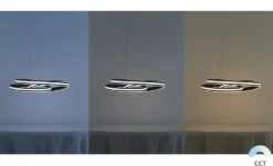 Trio LED-Pendelleuchte, schwarz ´gedreht´