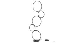 Trio LED-Stehleuchte, Schwarz, Kreise Rondo