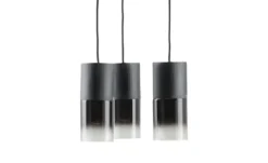 Trio Pendelleuchte, 3-flammig, Rauchglas schwarz
