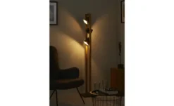 Trio Stehleuchte, 3-flammig, Nickel antik/Pinienholz Bell