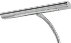 Trio Tischleuchte, 1-flammig, Nickel-matt mit Schwanenhals