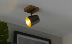 Trio Wand-/Deckenstrahler 1-flammig, Nickel-antik Bell