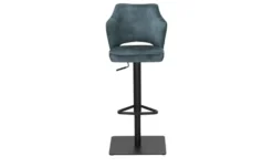uno Barhocker in samtigem Velours Ginger