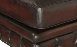 uno Ecksofa Bezug aus Echtleder Chesterfield