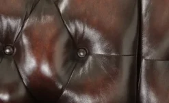 uno Ecksofa Bezug aus Echtleder Chesterfield