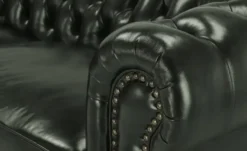 uno Ledersofa im Vintagelook Chesterfield