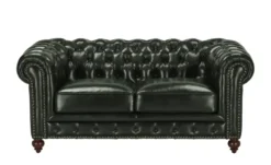uno Ledersofa im Vintagelook Chesterfield