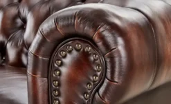 uno Ledersofa im Vintagelook Chesterfield
