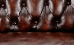 uno Ledersofa im Vintagelook Chesterfield