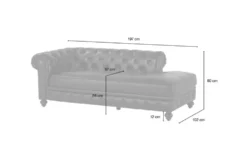 uno Recamiere Chesterfield