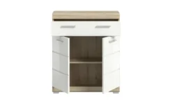 Unterschrank SCHLOONSEE, Breite 74cm, 2 Tür, 1 Schubkasten, 2 Fächer, MDF-Front in verschiedenen Farben erhältlich, Badmöbel, Badschrank, Kommode, Bad Schloonsee