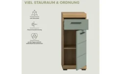 Unterschrank SCHLOONSEE, Breite 37cm, 1 Tür, 1 Schubkasten, 2 Fächer, MDF-Front in verschiedenen Farben erhältlich, Badmöbel, Badschrank, Kommode, Bad Schloonsee