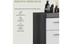 Unterschrank SCHLOONSEE, Breite 37cm, 1 Tür, 1 Schubkasten, 2 Fächer, MDF-Front in verschiedenen Farben erhältlich, Badmöbel, Badschrank, Kommode, Bad Schloonsee