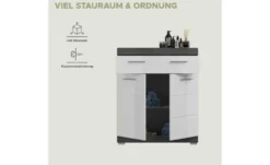 Unterschrank SCHLOONSEE, Breite 74cm, 2 Tür, 1 Schubkasten, 2 Fächer, MDF-Front in verschiedenen Farben erhältlich, Badmöbel, Badschrank, Kommode, Bad Schloonsee