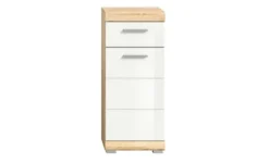 Unterschrank SCHLOONSEE, Breite 37cm, 1 Tür, 1 Schubkasten, 2 Fächer, MDF-Front in verschiedenen Farben erhältlich, Badmöbel, Badschrank, Kommode, Bad Schloonsee