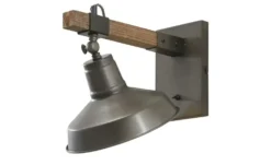 Wandleuchte, 1-flammig, schwarz/holz Max