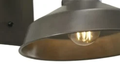 Wandleuchte, 1-flammig, schwarz/holz Max