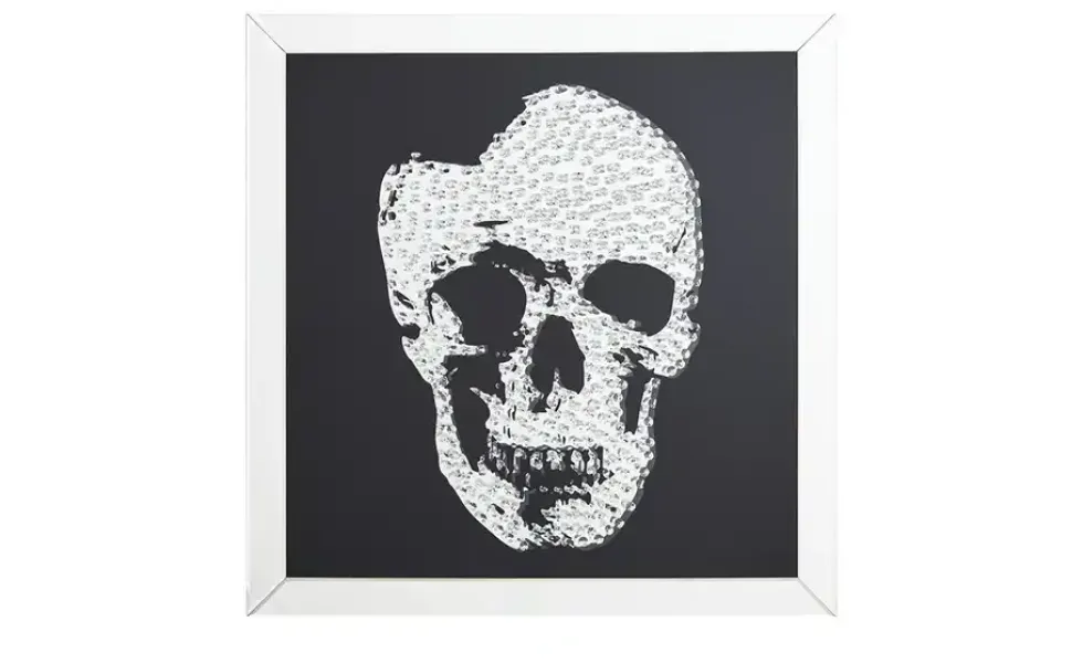 Wandspiegel mit Totenkopf Xino